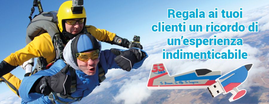 Sei uno Sky diving club? Vola con Produttore Chiavetta USB!